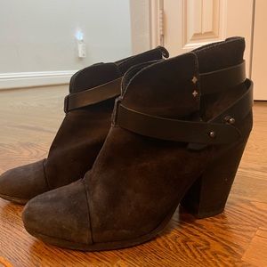 Rag & Bone black harrow booties